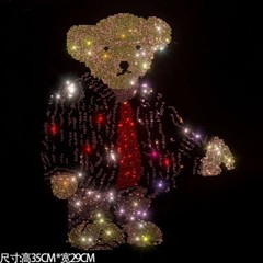 New Fashion Diamond Rhinestones Bear Short Sleeve Luxury Men T-Shirt