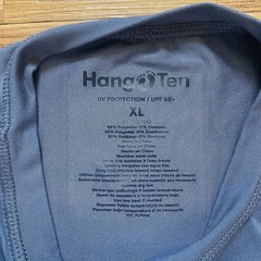 Hang Ten Mens XL Blue UPF 50+ Quick Dry Long Sleeve T-Shirt Sun Swim Rash Guard