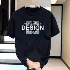 Kaymaluxe Men’s Black Graphic Tee Modern Athletic Streetwear T-Shirt