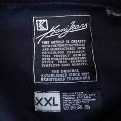 Vintage Karl Kani Jeans Shirt Navy Size XXL 90s Hip Hop Oversized