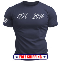 1776 – 2026 T-Shirt – with USA 250 Flag – patriotic trump america S-2X