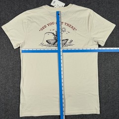 Katin Shirt Mens Medium Beige Cast Off Skeleton Boat Crew Short Sleeve Tee NWT