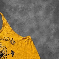 Vintage Gold’s Gym Stringer Tank Top – 90s Style Muscle Shirt Yellow Mens Sz XL