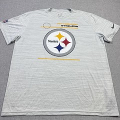 Nike Pittsburgh Steelers T-Shirt Mens XL Gray NFL Football Dri-FIT Team Apparel