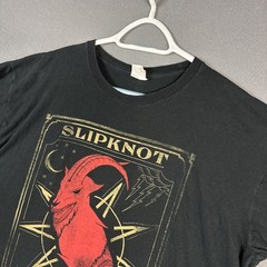 Slipknot T Shirt Mens 2XL Black Faded Short Sleeve Stretch Bay Island Sportswear