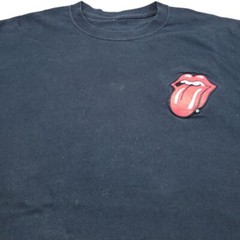The Rolling Stones Shirt Size XL Embroidered Rolling Stones Logo Patch Band Tee