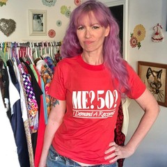Vintage Funny Graphic Tee, 80s Novelty T-Shirt, Ched 50th Birthday Old Age XS-S