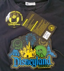 Walt Disney World (WDW) Sound Activated Light Up T-Shirt, Size XL, Black, BNWT