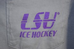 Vtg Louisiana State University ICE HOCKEY Long Sleeve T Tigers Geaux LSU MENS XL