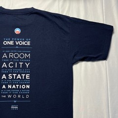 2008 Barack Obama Presidential Campaign T Shirt Mens L One Voice Double Sided