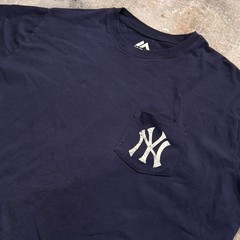Blue MLB New York Yankees T Shirt. Majestic Size XL