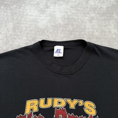 Vintage Rudy’s Sin Party Shirt Mens M Angel Devil Pinup Biker Largo FL