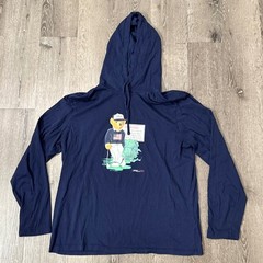 RLX Ralph Lauren Hooded T-Shirt Men L Navy 2025 USA Ryder Cup Polo Bear Golf