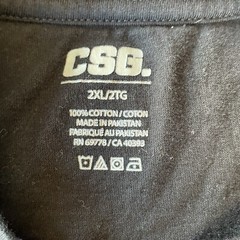 CSG B&B Red Logo Short Sleeve Black T-Shirt 2XL