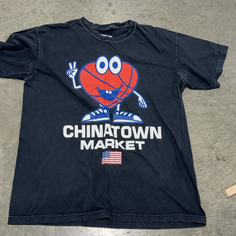 Chinatown Market Limited Edition Heart Basketball T-shirt Medium Flag USA