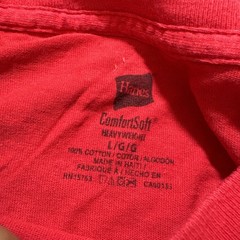 Hanes Men Size Large Red Long Sleeve T-Shirt Geaux Cajuns Louisiana