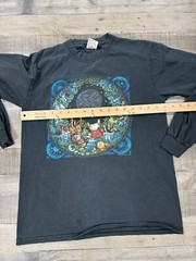 Vintage Bill Bell Shirt Mens Medium Black Anvil Wizard Astronomer Long Sleeve