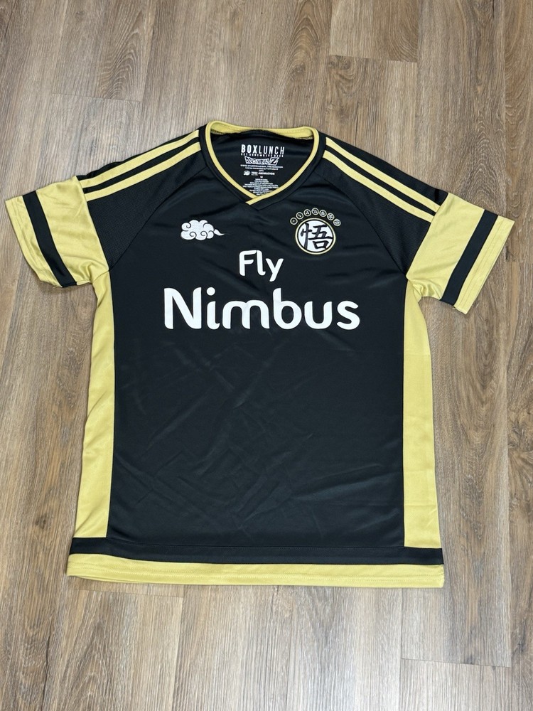 BoxLunch Exclusive Dragon Ball Z FLY NIMBUS Goku Soccer Jersey Size Medium