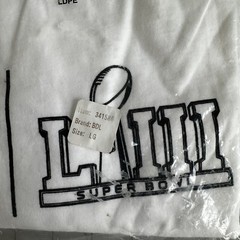 Super Bowl LII Bud Light Shirt Sz Large Dead stock NOS NFL Budweiser Light NWT @