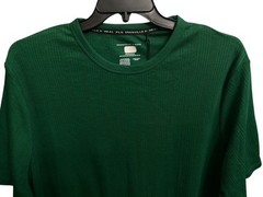 Shaquille O’Neal XLT T Shirt Rich Green Textured Knit Tee XL Tall Short Sleeves