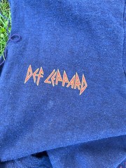 Def Leppard Original Vintage 1981 Tour Hooded Sweatshirt Broken Zipper