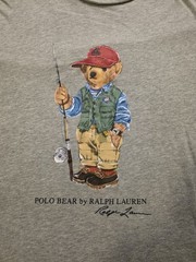 Polo Ralph Lauren Polo Bear T Shirt Fisherman Custom Slim Fit Gray Adult Large
