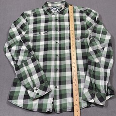 Diesel Amplified Plaid Flannel Shirt Mens XL Green Button Up L/S Y2K Style EUC