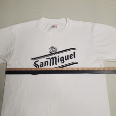 San Miguel Logo Print Black New T- Shirt Men’s Size Medium White Shirt