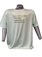 Several color options, all sizes available, some polyester and others cotton.