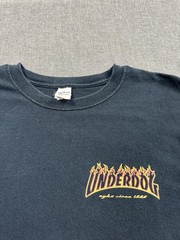Underdog T-Shirt NYHC Flames Hardcore Band Tee Mens 2XL Black Long Sleeve