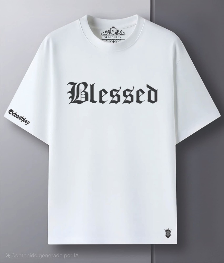 Sebashley Blessed T-shirt 100% Thick Cotton in Various Sizes High Quality SB