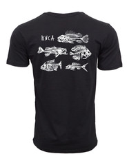 RVCA FISH SKULY MENS T SHIRT BLACK