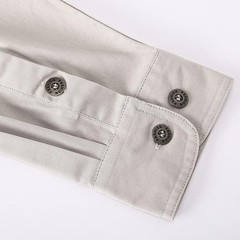 Men’s Long-Sleeve Western Shirts Cotton Button-Up Military Style