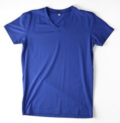 New Mens T-shirts V-neck Tee Classic Fit Muscle Top Spandex Solid XS S M L XL