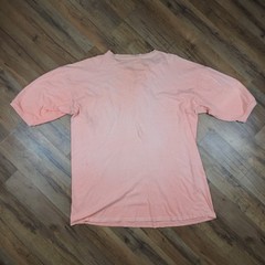 Vintage World Wide Competition Henley Mens XLT Peach Made in USA Distressed 90s
