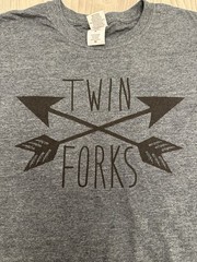 Twin Forks Band T-Shirt Size M Gray Folk Rock Tour Tee Chris Carrabba