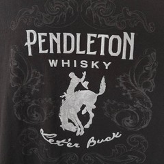 Pendleton Whisky T Shirt Mens Size XL Black Let Er Buck Rodeo Western Whiskey