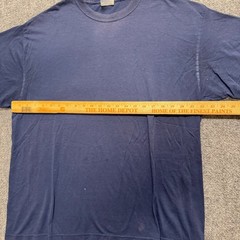 Vintage Hanes T-Shirt Men’s Medium Stained Blank Cotton Blend Heavyweight Blue