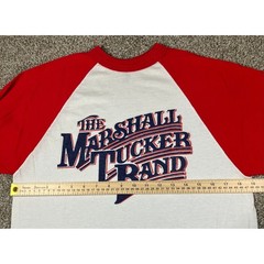 Augusta Sportswear The Marshall Tucker Band Raglan Baseball Tee Red White Mens M