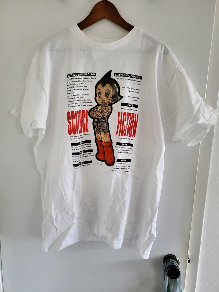 Astro Boy Tezuka Mighty Atom 3D Hologram Men’s White T-Shirt Size XL Japan