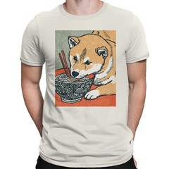 Shiba Inu Ramen Bowl Art Men’s T-shirt