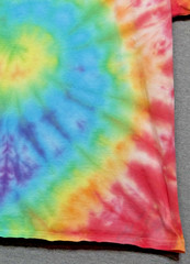 Handmade Tie Dye Rainbow Spiral Pattern Tee Shirt XL 22×28 Cotton Gildan