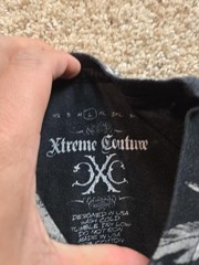 Xtreme Couture T Shirt Mens Large Black Skull Graphic Gothic Short Sleeve