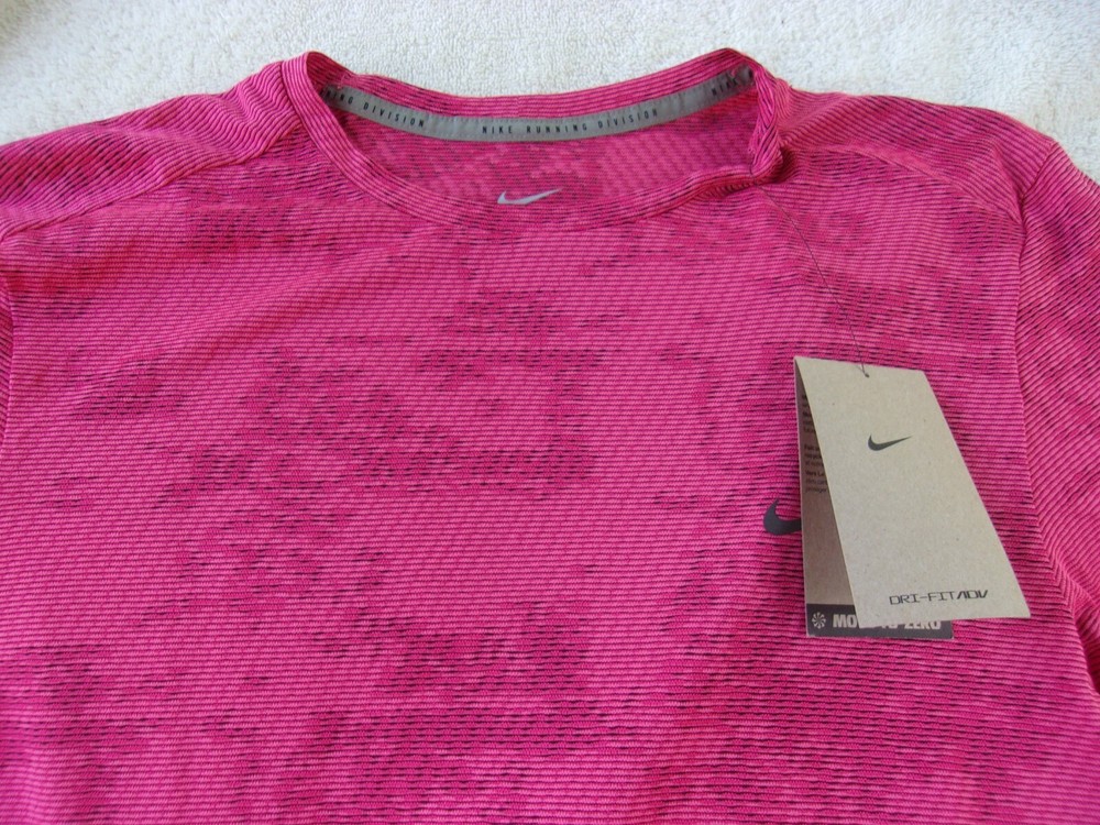 NWT Nike dri fit ADV running T, mens XS, pink-red, $85