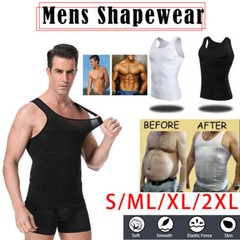 Men Slimming Body Shaper Shirt Belly Tummy Control Vest Compression Tank Top Gym