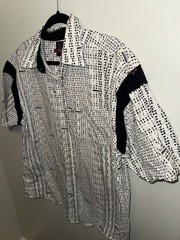 Vintage Mecca USA Shirt Mens Medium Allover Print AOP Streetwear 90s Hip Hop