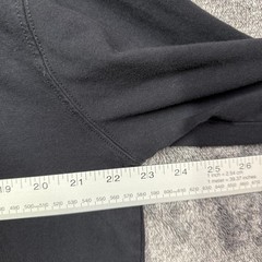 Lands End Super-T Shirt Mens L Black Mock Neck Long Sleeve Cotton