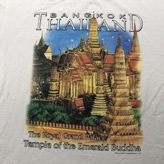 Bangkok Thailand Shirt Mens Large White Royal Grand Palace Temple Graphic Tee