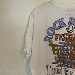 True Religion T Shirt Guitar Bald Eagle World Tour 1971 Rock & Roll Festival XL