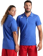 ARENA Team Solid Polo Shirt Unisex Small Royal Blue Cotton Short Sleeve S